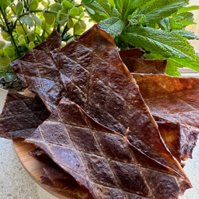 Premium Beef Jerky (Thin Cut ) Ingredients Beef. No salt, sugar, preservatives.