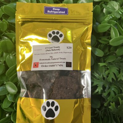 Limited Edition B Grade Chicken Brown Rice Alfalfa Jerky (Superfood) 50g (Orders Only)